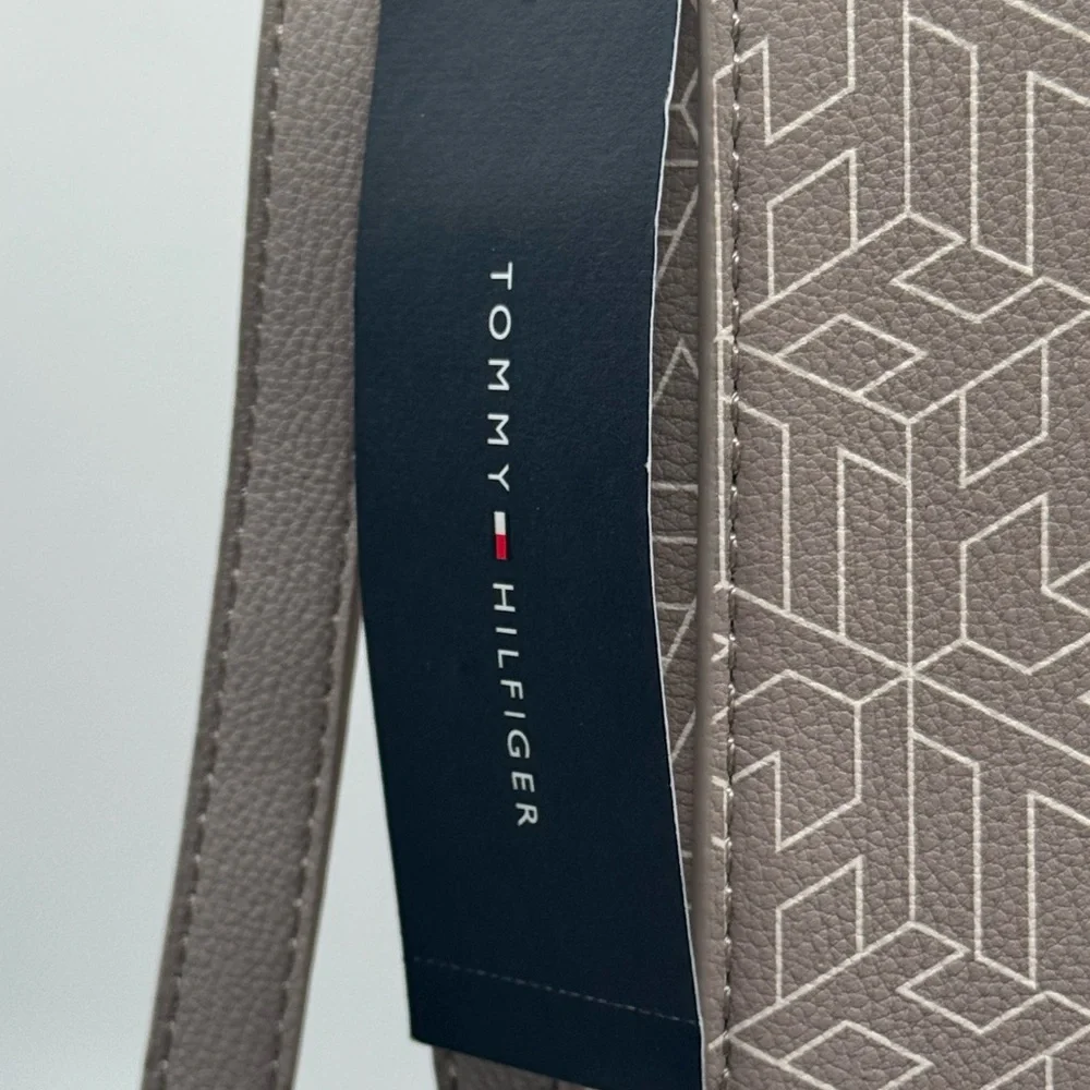 Tommy Hilfiger Crossbody adjustable strap taupe color NWT $108